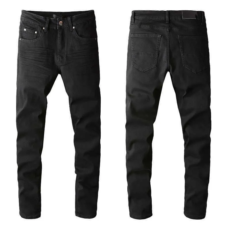 Man Skinny Fits Designer Jeans Denim Slim For Guys Mens Black Classic Biker Hip Hop Rock Jogger Big and Tall Moto Straight Leg Apperress