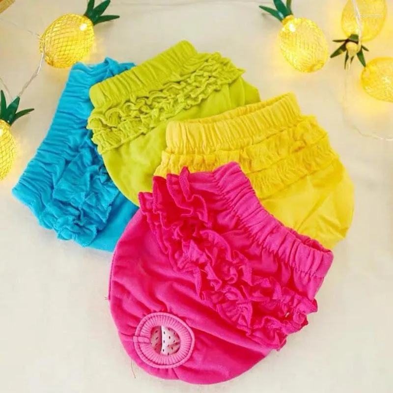 Dog Apparel Pet Diaper Shorts Washable Cotton Physiological Pants Girl Female Breathable Sanitary Panties Menstruation Underwear Briefs