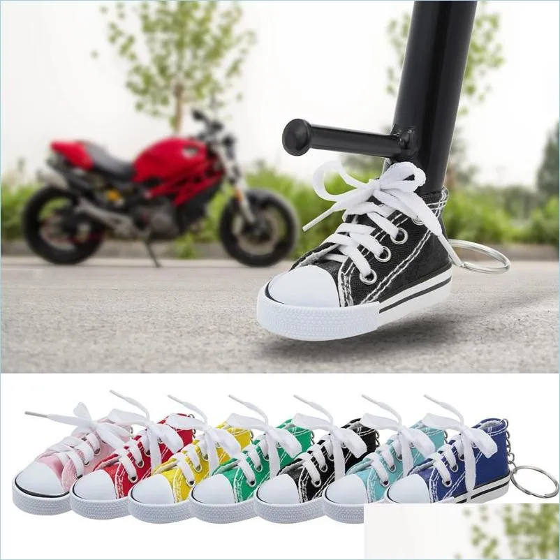 Andra motorcykeldelar Motorcykel Side Stand Funny Cute Mini Shoe Bicycle Foot Support Motor Bike Kickstand 7.5cm Toy Accessories DRO DHJ2D