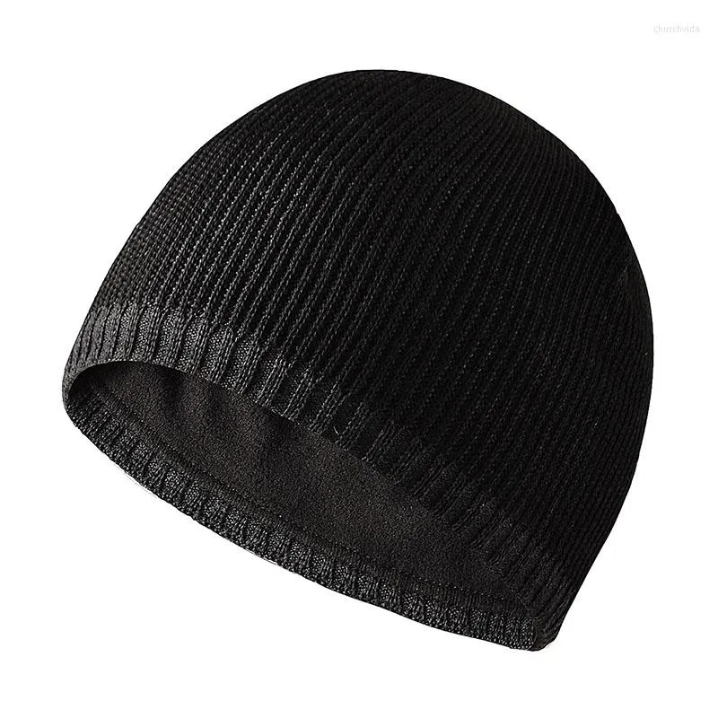 Berets Fashion Women Men Herfst Winter Warm Skullies Beanies plus fluweel gebreide hoeden mannelijke buiten winddichte dikke dikke dikke petten