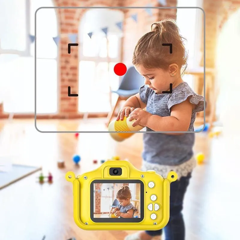 Цифровые камеры мультфильм видеокамера Двойной линз 20 -мегапиксельный HD Kids 2,0 -дюймовый экранные дети с Lanyard Education Toys