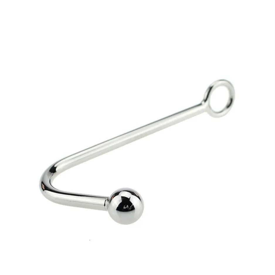 NoEnName Null anal plug Stainless Steel Anal Hook Metal Anals Plug Butt Sex Toys Sex Game Small Ball Drop CSV O0107#30 Y191028293Q
