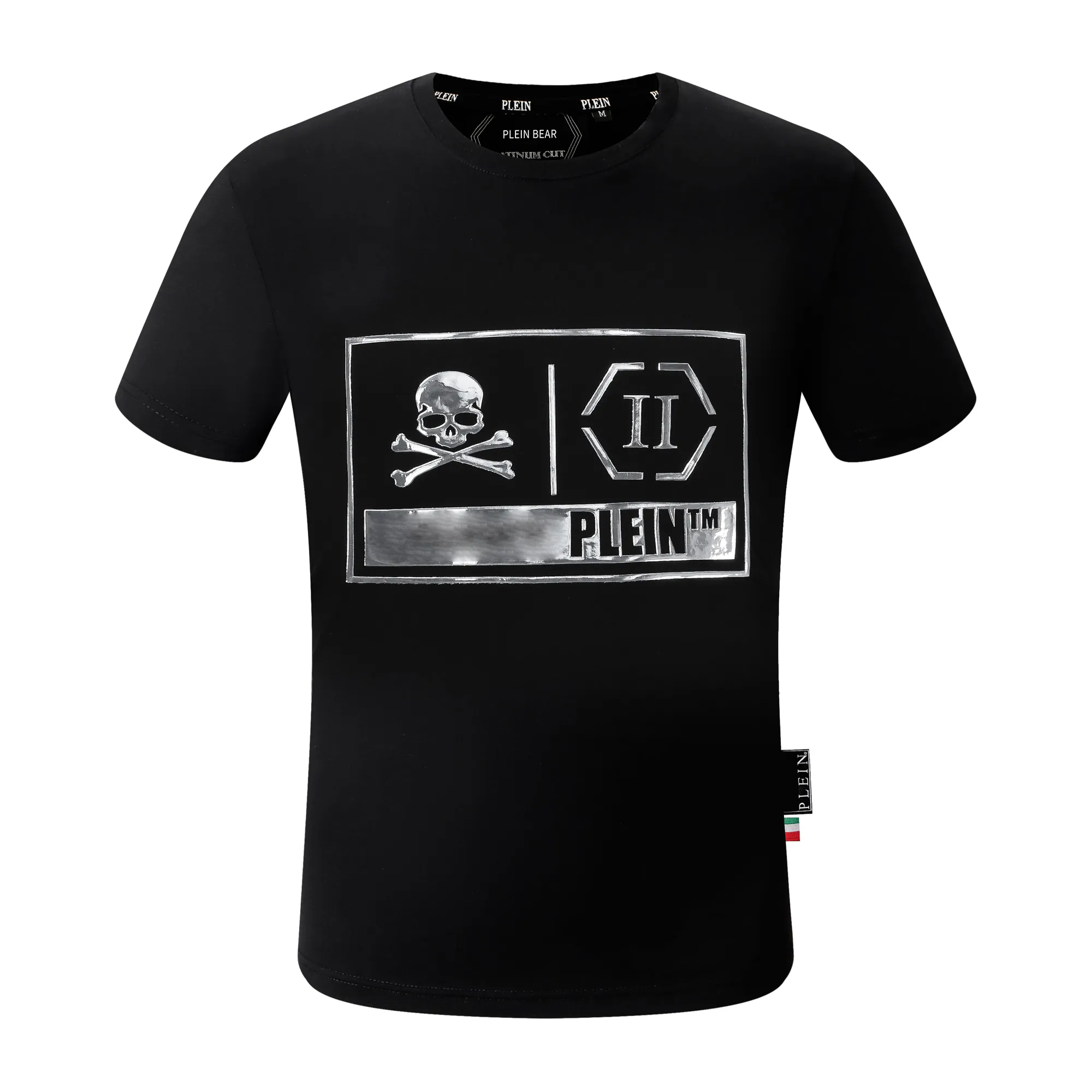 Plein urso camiseta masculina designer tshirts Round Round Rhinestone PP Skull Men T-shirt Round Neck SS Pedras cl￡ssicas Hip Hop Streetwear
