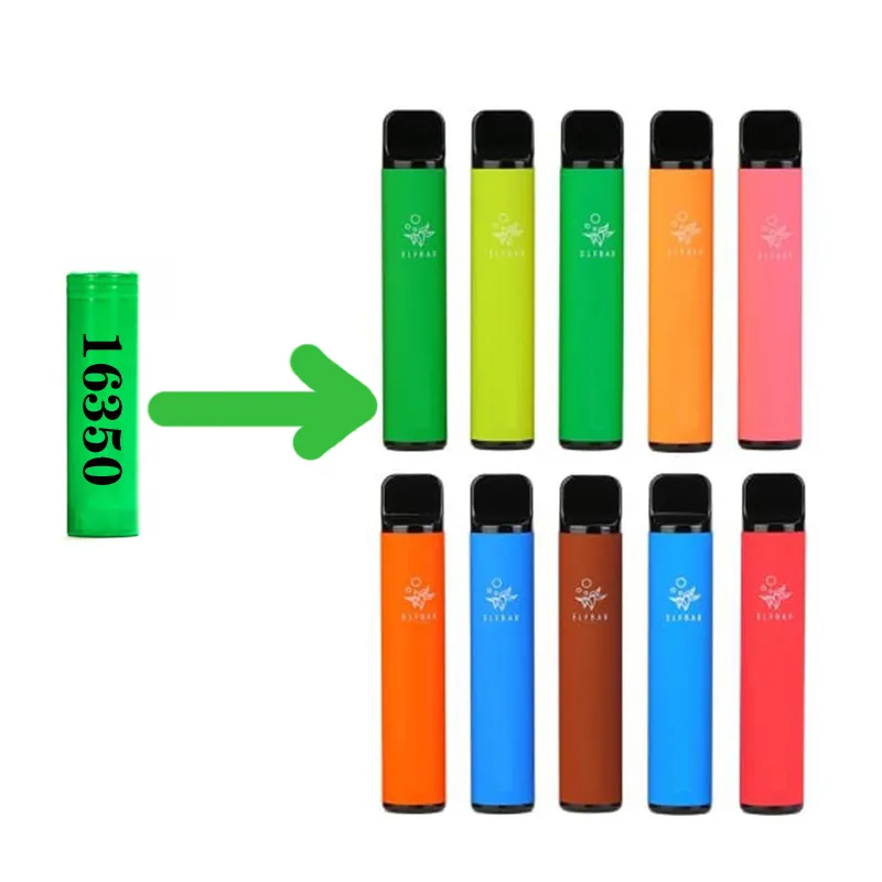 16350 Battery Elf Bar 1500 Puffs With Disposable 16350mAh Pen Sticks 4