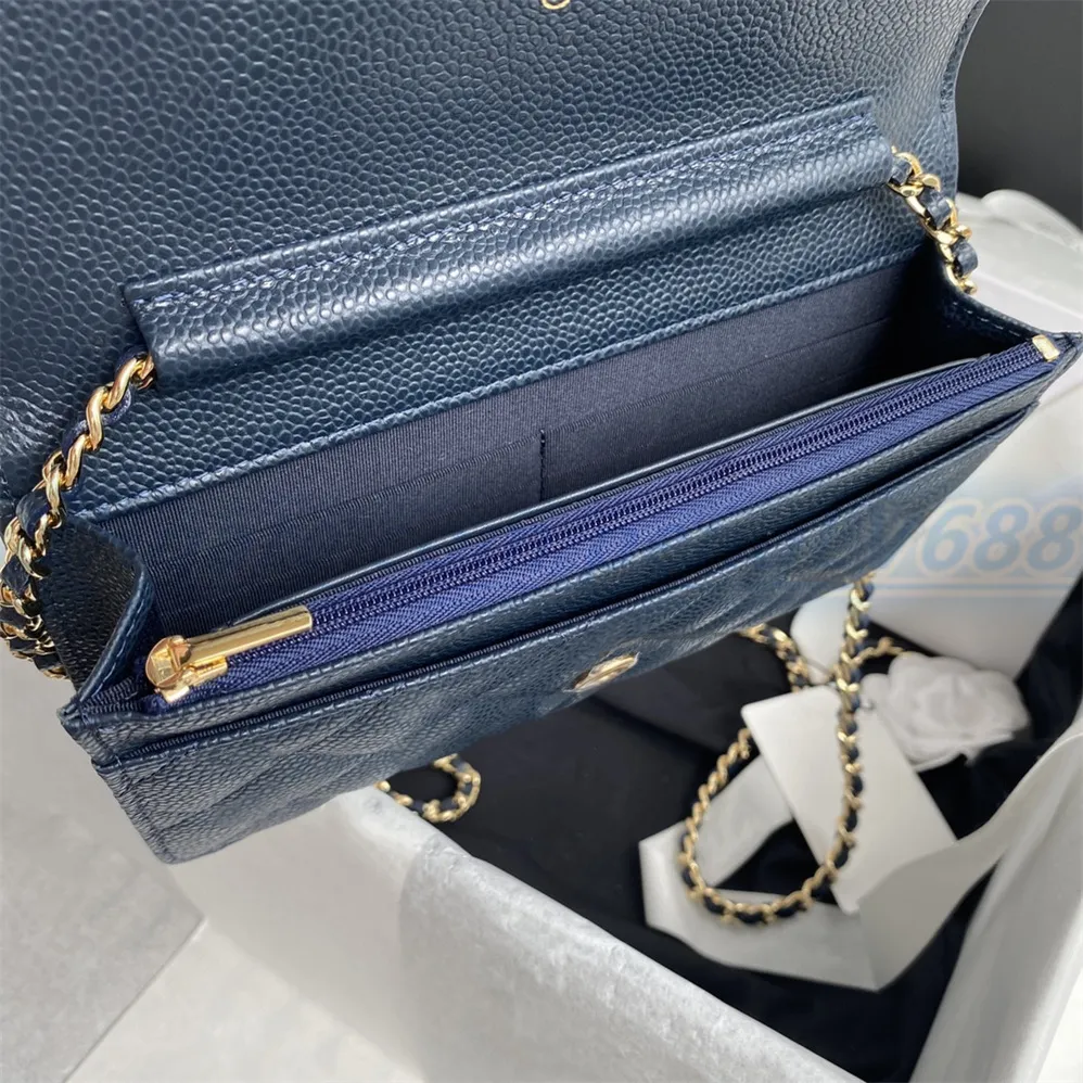 Top quality designer Shoulder bag chain strap handbag Plaid purses Double letter solid buckle Sheepskin caviar pattern Women's luxury Evening Bags totes