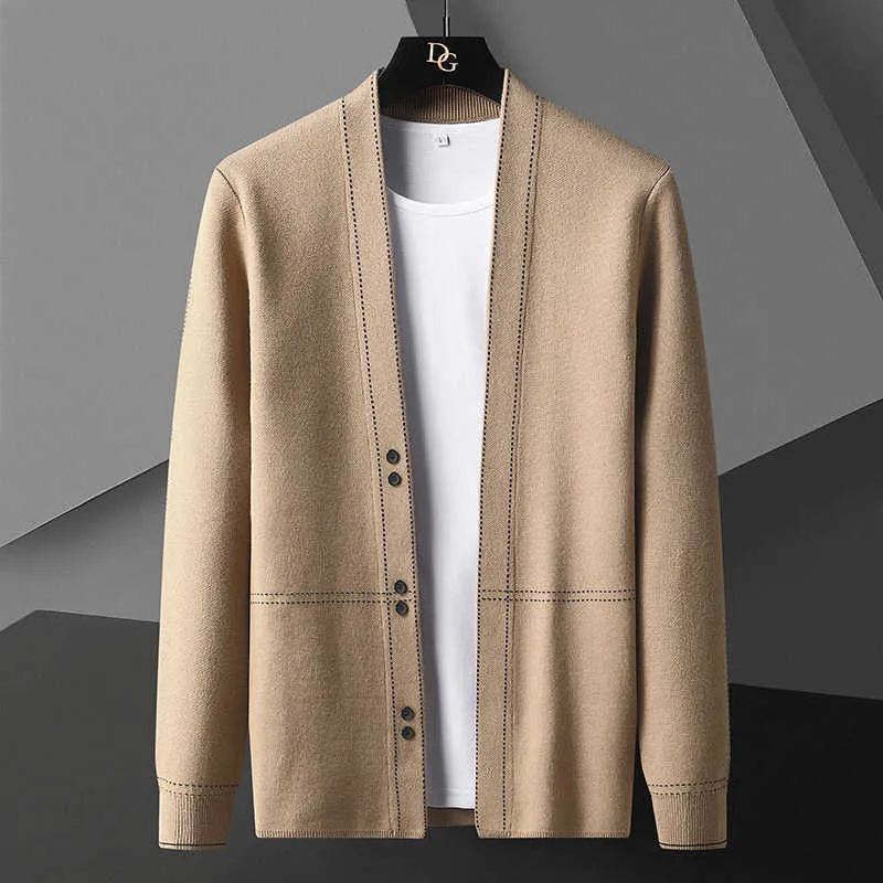 Chandails pour hommes Nouveau automne et hiver marque de luxe bouton cardigan créateur de mode pour hommes épais pull chaud veste décontracté tricoté G221010