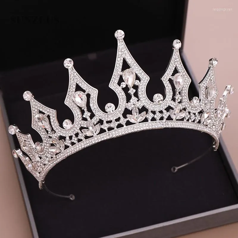 Cabeças de fabela -Coroas de cristal de vendendo para noivas Shinny Strass Wedding Tiaras Diamonds Head Accessorioes SQ403