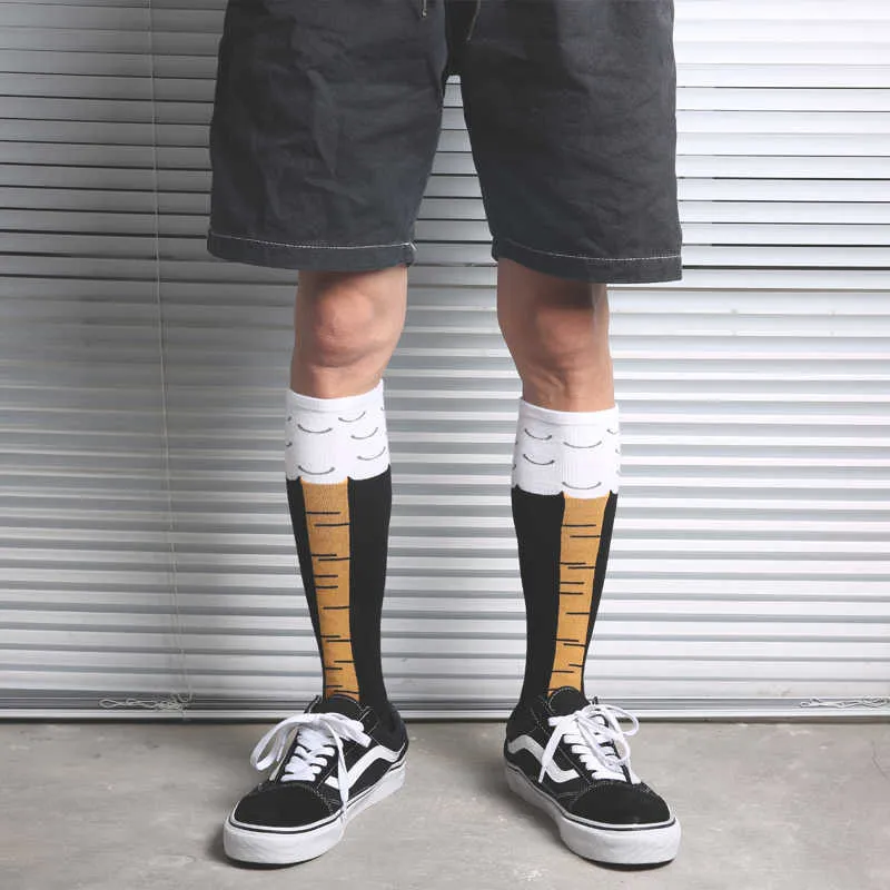 Herrstrumpor Drop Ship Ship Crew Socks Fashion Mid Kne Fun Chicken Chook Chick Hen Cock Rooster Trumstick Toe Leg Fötter Claw Paw Tn Harajuku T221011