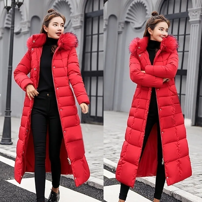 信頼も厚い Womens Winter Down Parka Jacket With Bow Belt And Fur Collar Clothing