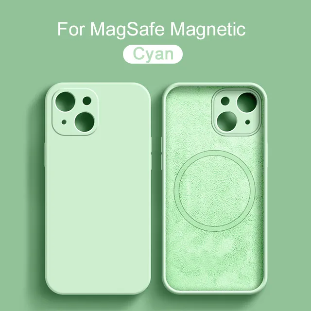 Funda magnética de cuero de lujo para iPhone 15, 14, 13 Pro Max Plus, Mini  carga de teléfono con accesorios inalámbricos de animación