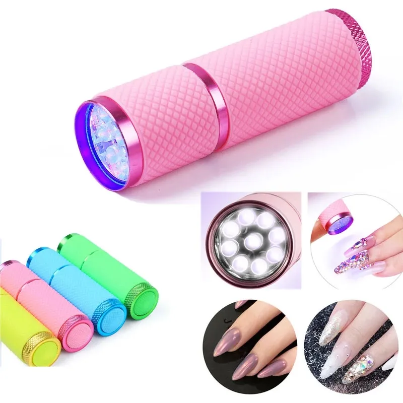 Mini UV Lights LED LAMP Sécheur d'ongles pour ongles en gel 9 LED Portabilité de portabilité Machine d'art outils