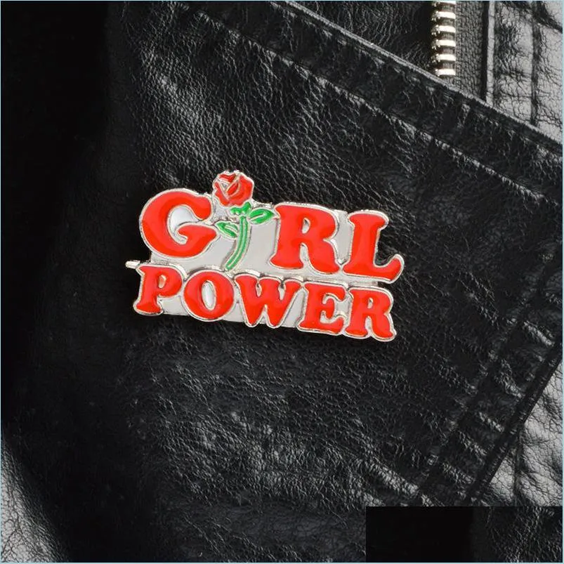 Pins Brooches Miss Zoe Meisje Vrouwen Power Emaille Pin Feminisme Broche Feministische Badge Denim Jeans Revers Kleding Cap Bag Cre Dhsbp