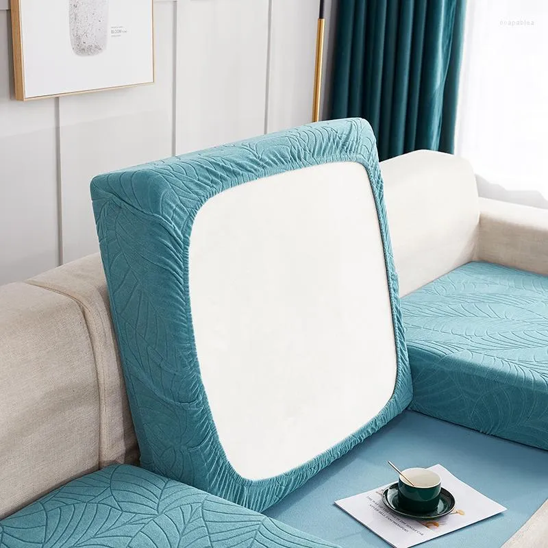 Sandalye su geçirmez jakard kumaş koltuk yastık kapağı düz renkli büyük esneklik çıkarılabilir slipcovers ev için