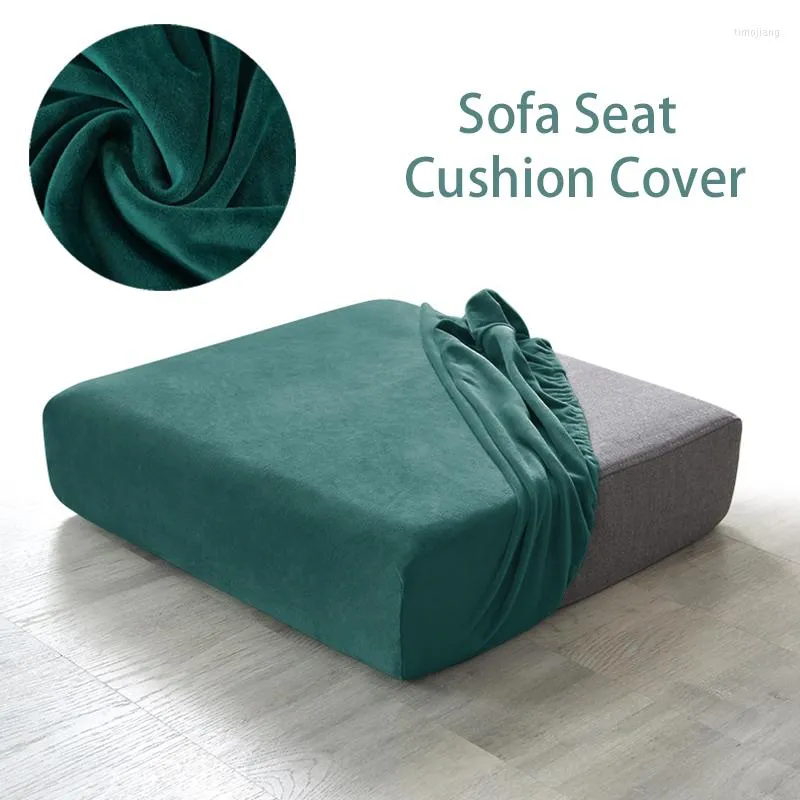 Stollekl￤der Velvet Sofa Cushion Cover f￶r vardagsrum Elastiska mjuka fasta f￤rgm￶bler Protector Stretch Decor Couch 11 Storlekar