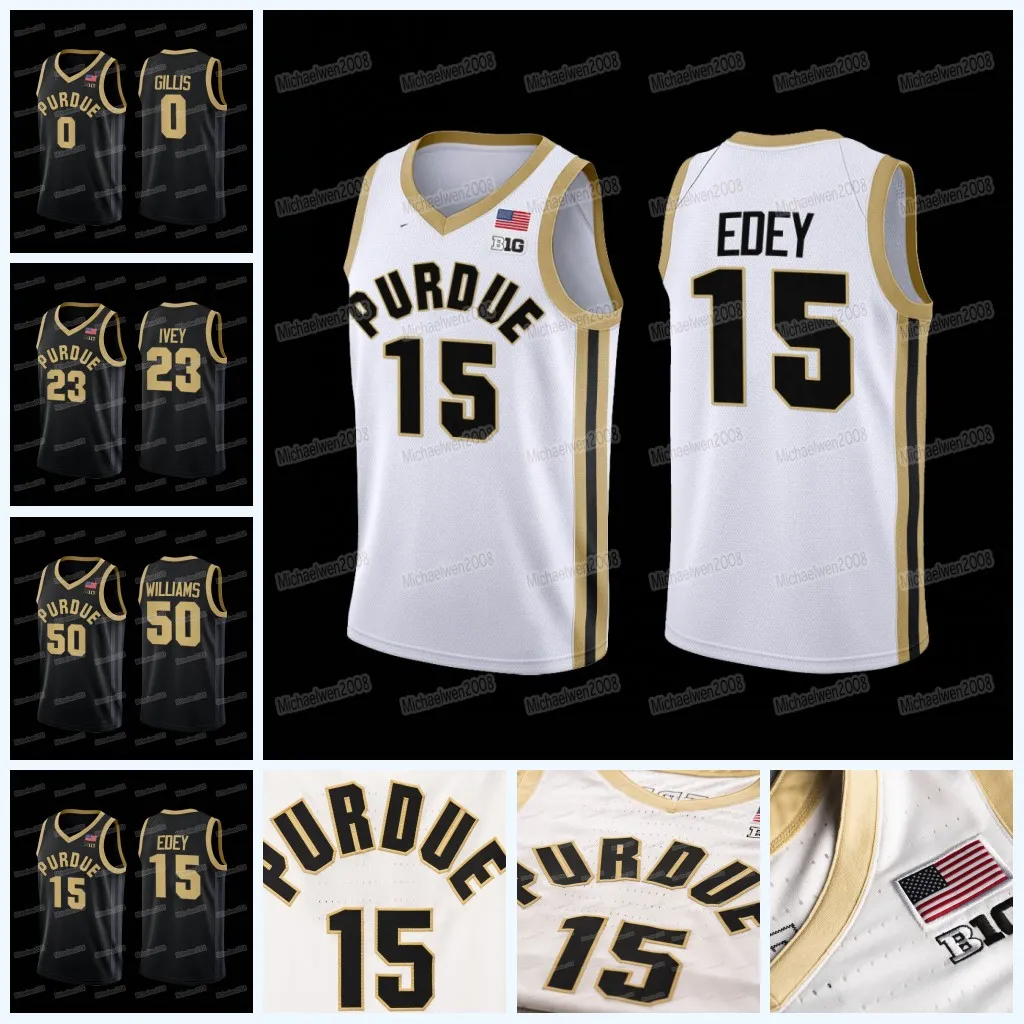 Custom Purdue Boilermakers 2022 23 College Basketball Jersey Zach Edey