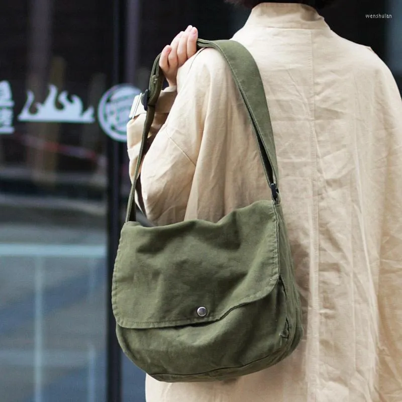 Borse da sera Adolescente Casual Slouch Bag Donna Morbido cotone Hobo Verde 2022 Fashion Street Style Leisute Daily Everyday Stachel Sac