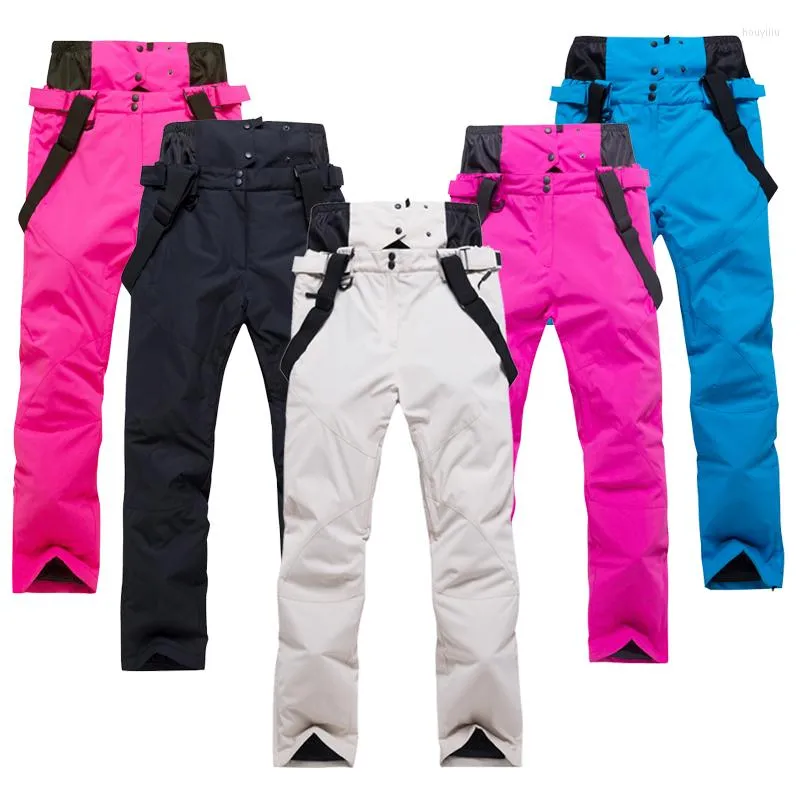 Pantalons de Ski 2022Ski hommes et femmes en plein air de haute qualité coupe-vent imperméable chaud Couple neige pantalon hiver Ski Snowboard marque