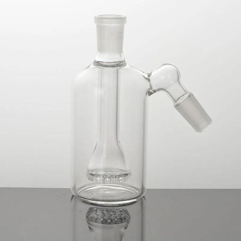 Narghilè Bong in vetro Pipa ad acqua Filtro a nido d'ape Ash Catcher 14mm 18mm 4,9 pollici Mini Bong Catchers Pyrex trasparente Bubbler Ashcatcher 45 gradi