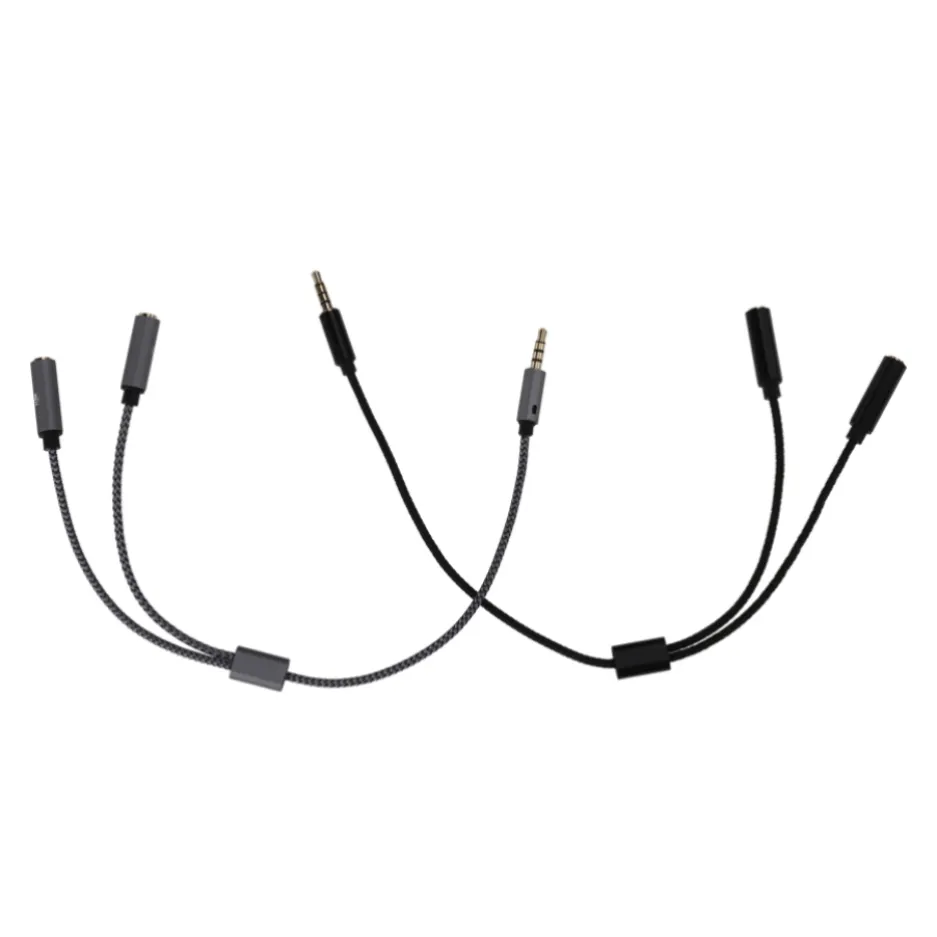 Câble séparateur Audio stéréo en Y, 3.5mm, Jack 3.5 mâle à 2 femelles, adaptateur pour écouteurs, pour ordinateur portable, smartphone, tablettes
