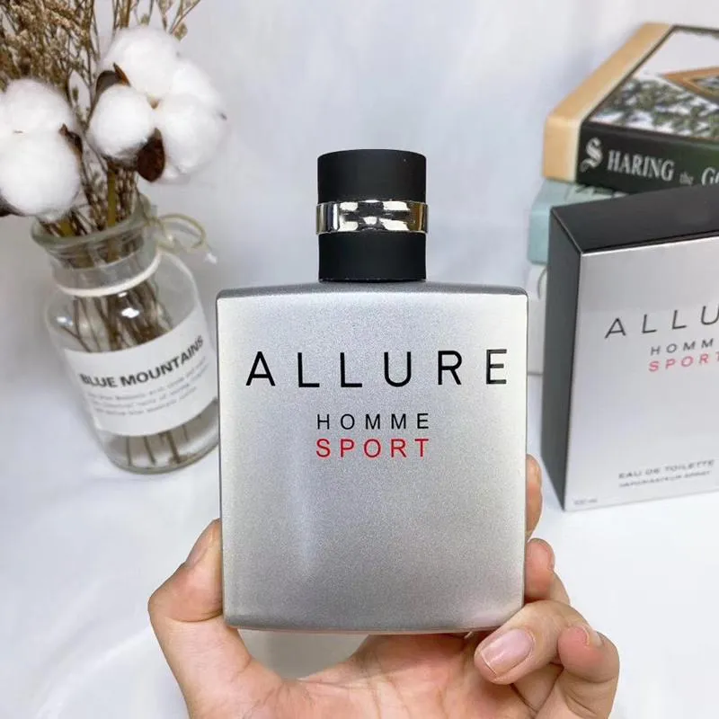 Man Perfume Allure Homme Sport 100ml 3.4fl.oz Eau De Toilette spray good smell long time men body spray high version quality fast ship