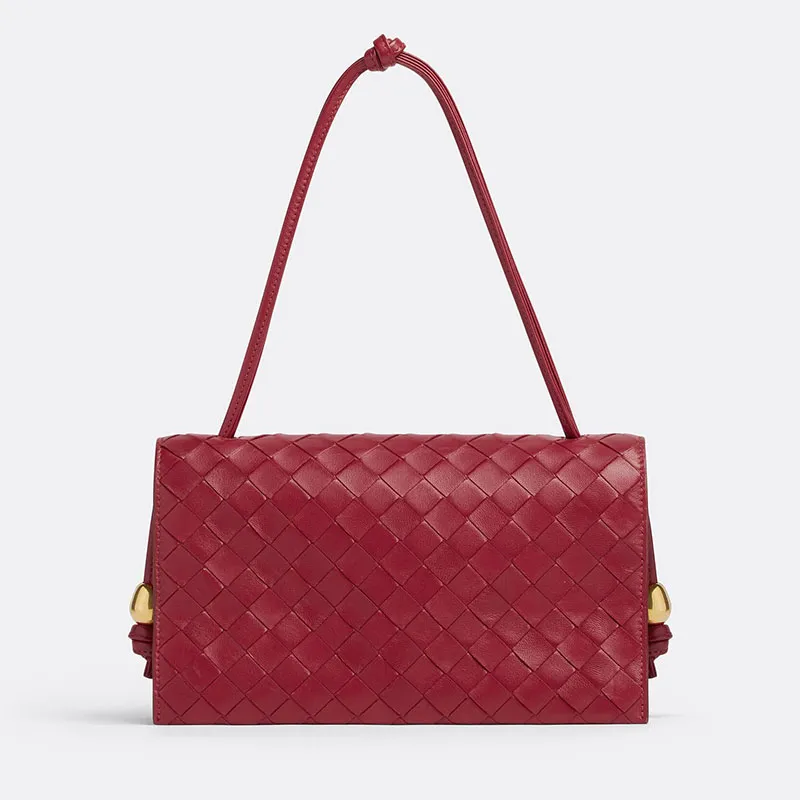Weave Plaid Clutch Bag Axel Back Handbags Crossbody Påsar äkta läderficka designer messenger handväskor 3a kvalitet