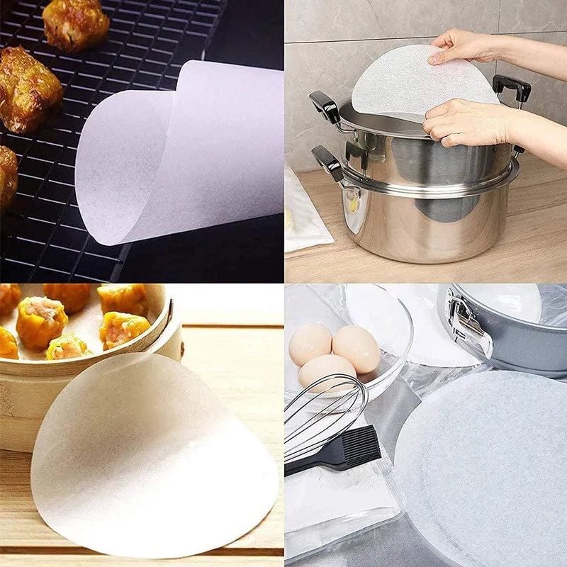 Round Barbecue Paper Parchment Rounds Baking Paper Liners for Baking Cakes Cooking Dutch Oven Air Fryer Cheesecakes