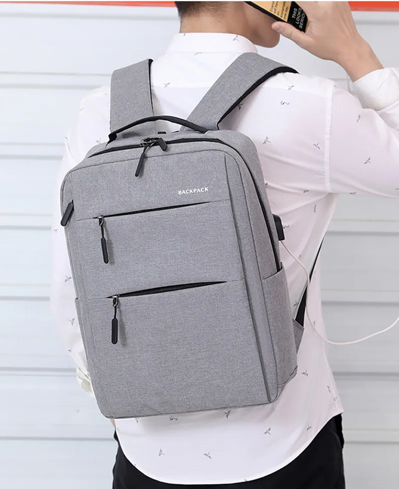 DHL50pcs Backpack Men Nylon Large Capacity Three Zipper Multifunctional Waterproof Business Laptop Crossbody Bags