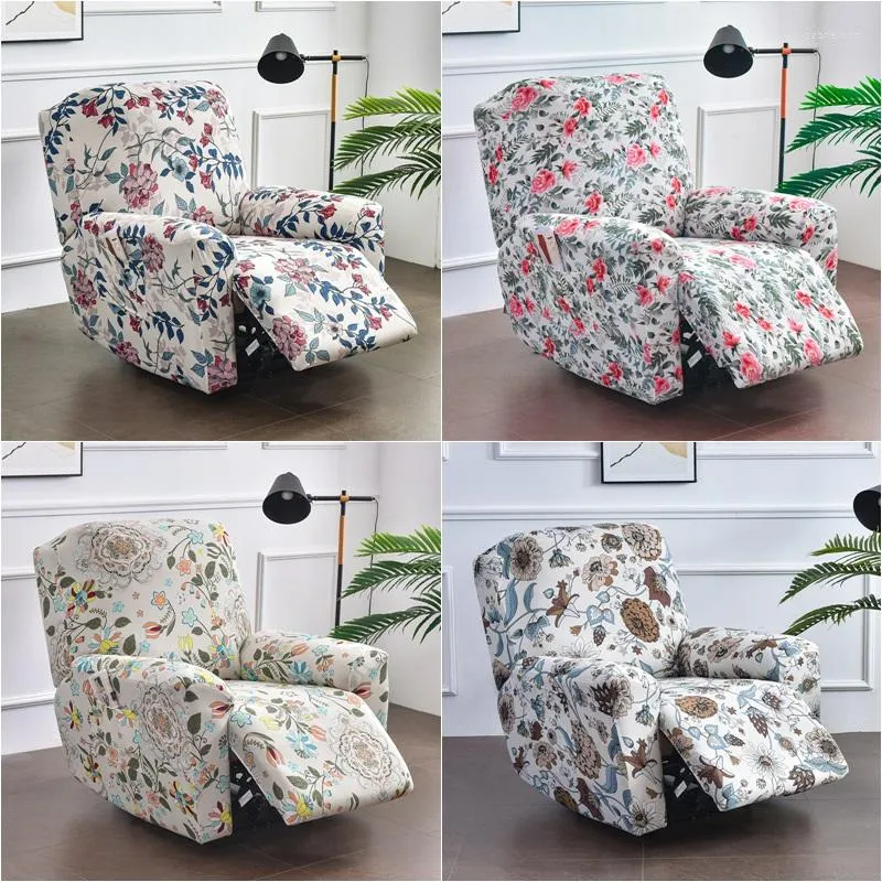 Sandalye pastoral baskı recliner kanepe kapak tembel çocuk rahat elastik spandeks masaj slipcover salon koltuk