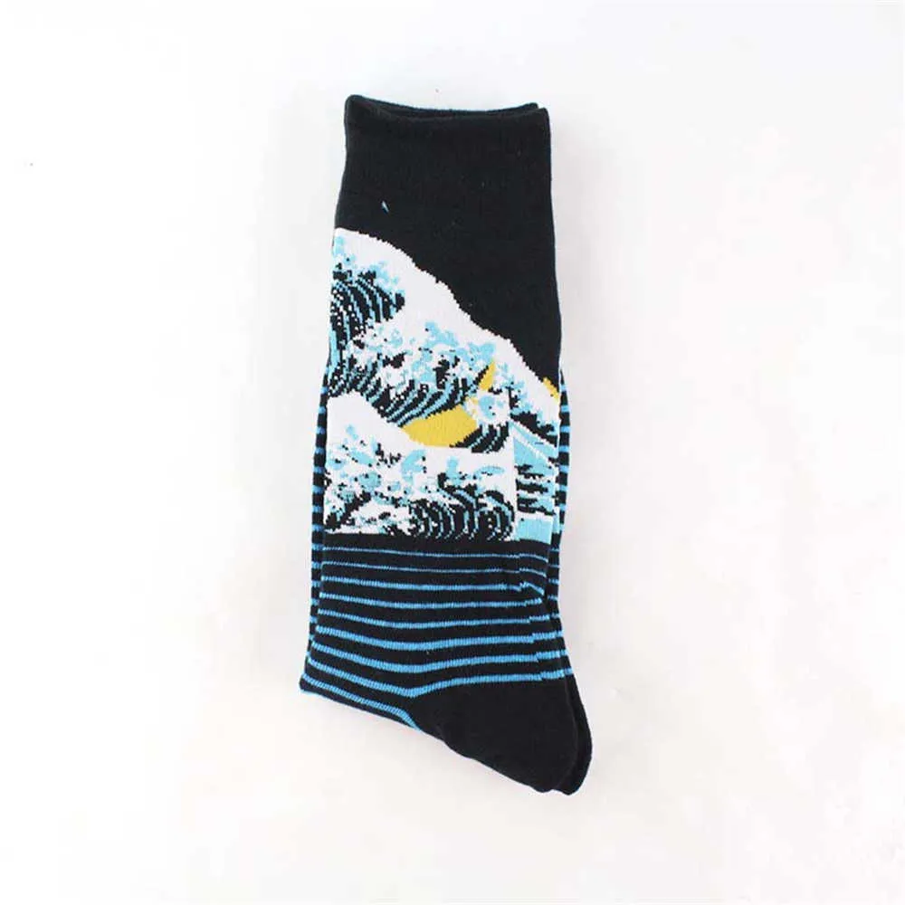 Calzini da uomo Nuovo unisex divertente Dinosaur CAT CAT Dog Skull Frog Fraccia Oceano Oceano Ocean Waves Monkey Astronauta Uomini Donne Socks Dropship E1