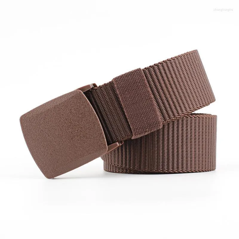 Ceintures mode toile ceinture hommes jeunesse automatique boucle lisse Anti allergie Nylon loisirs pour hommes et femmesceintures