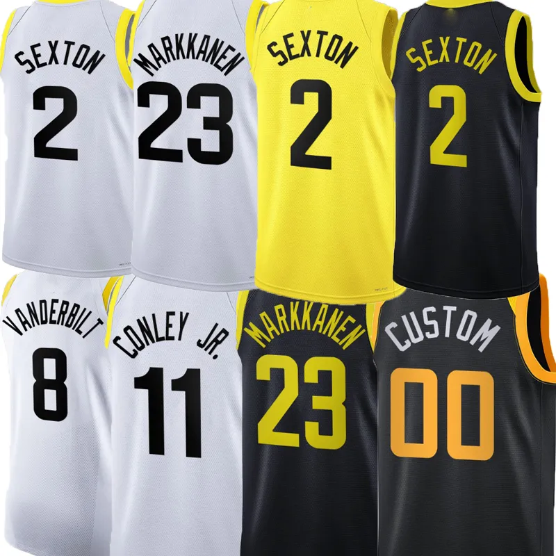 Männer Basketball Jersey Lauri Markkanen Jordan Clarkson Collin Sexton John Collins Ochai Agbaji Horton Tucker Walker Kessler Kris Dunn Kelly Olynyk Trikots