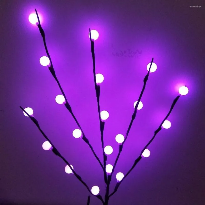 Dizeler Led Işıklar Şube Ball Renkli 20leds Çiçek Tepsisi Dekorasyon Dizesi Noel Evi İç