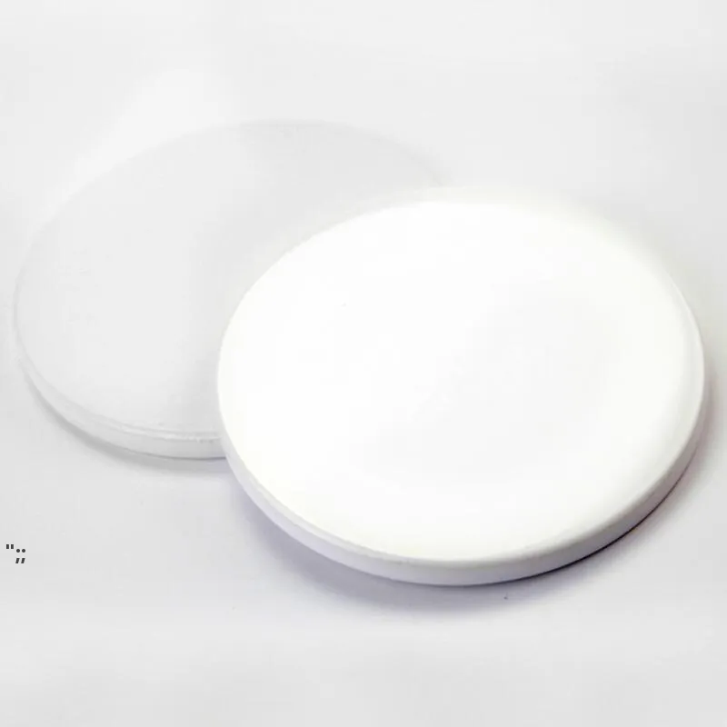 9cm de sublimação em branco Coaster de cerâmica montanha -russa de cerâmica Branca Transferência de calor Impressão de copo personalizado Coasters térmicos BBB16194