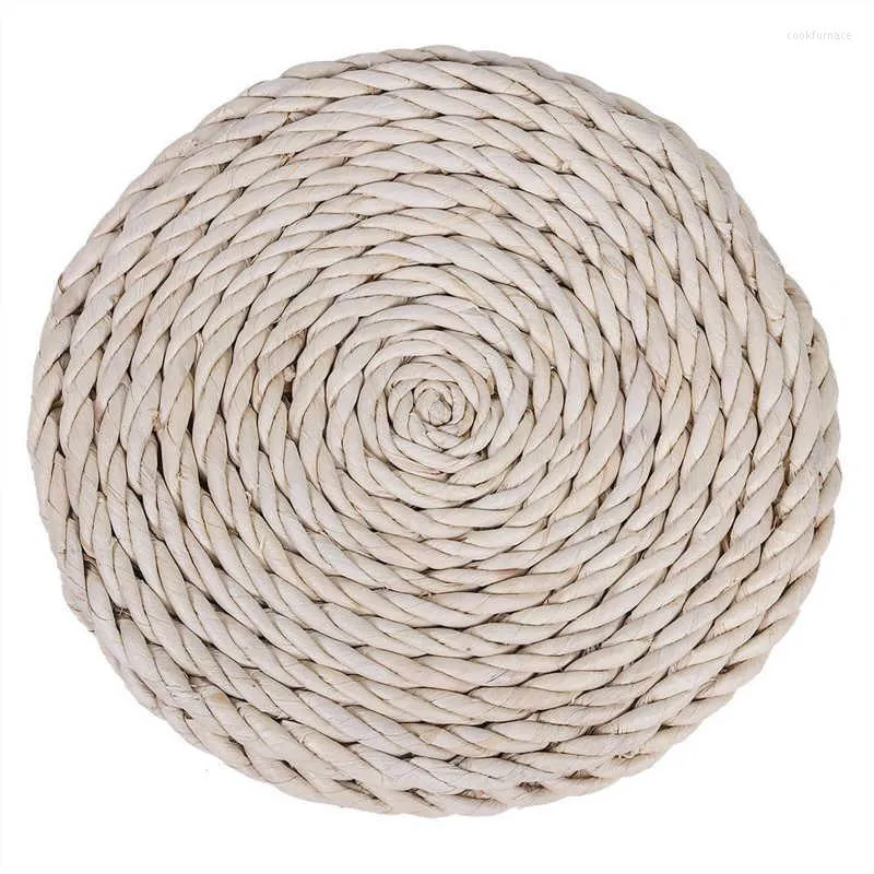 Сумки для хранения соломенная коврик круглый круг 40 x 4 см. Медитация на полу для домашнего сада патио