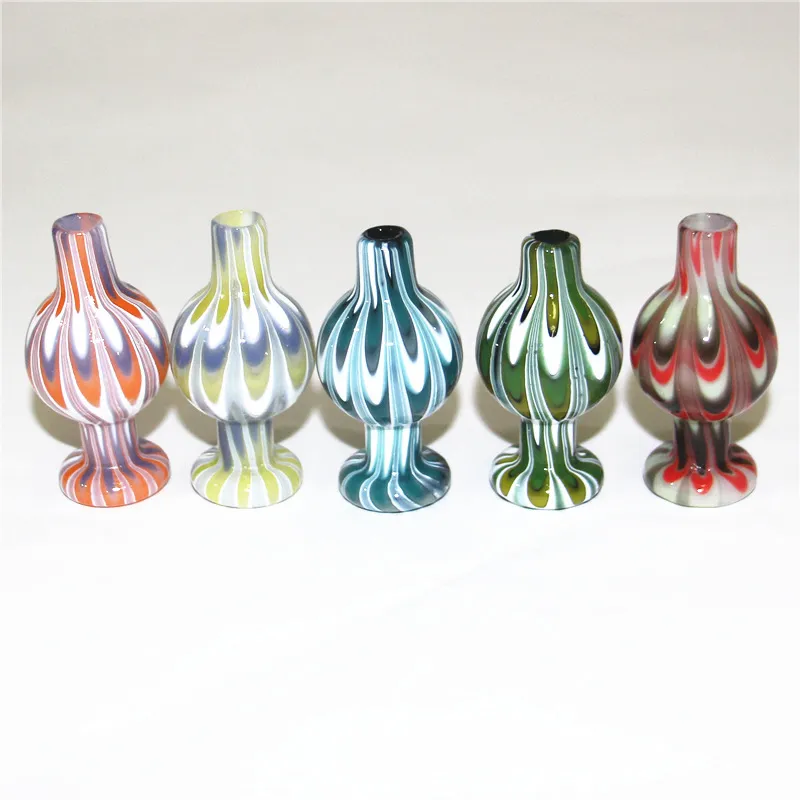 Bouchons de carburateurs à bulles en verre coloré pour fumer des ongles à quartz à dessus plat Tuyaux d'eau en silicone Nectar Bongs Pipe Dab Rigs