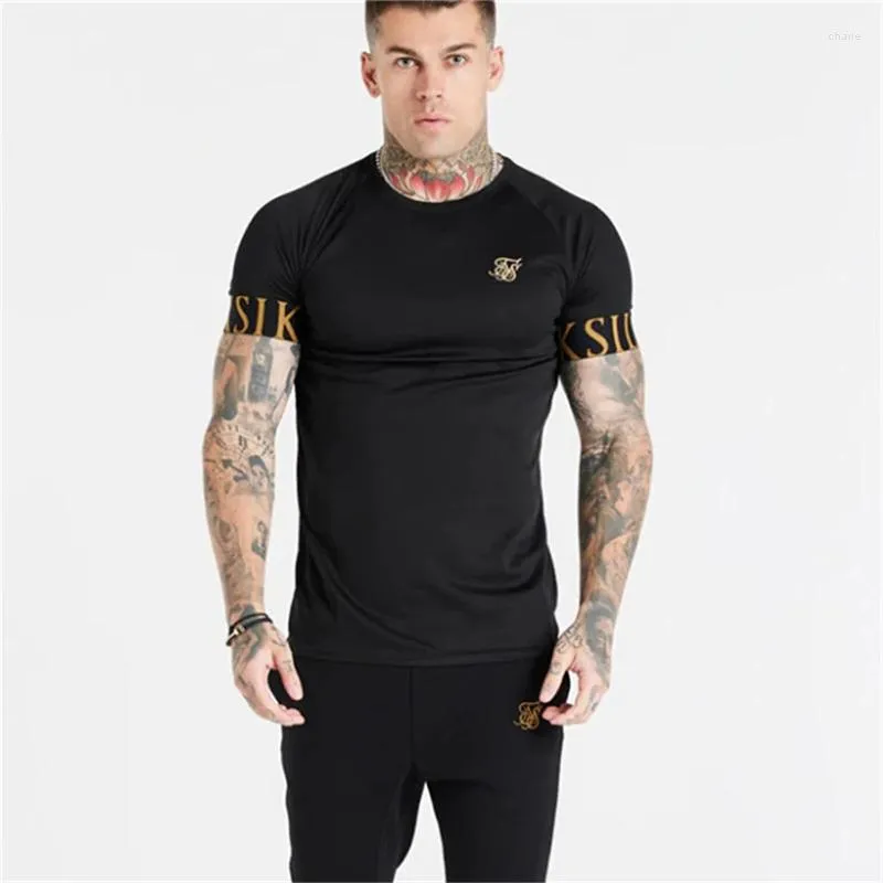 Męskie koszule 2022 Sik Silk Shirt Men Summer Short Sleeve Tshirt Tshirt Tops TEE Brand Mężczyzna odzież Casual Fashio287o