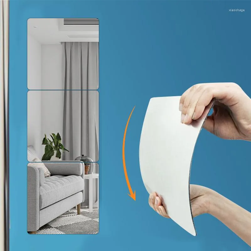 Зеркала акрилового мягкого зеркала наклейки на стенах самоклеящаяся HD Важная ванная комната