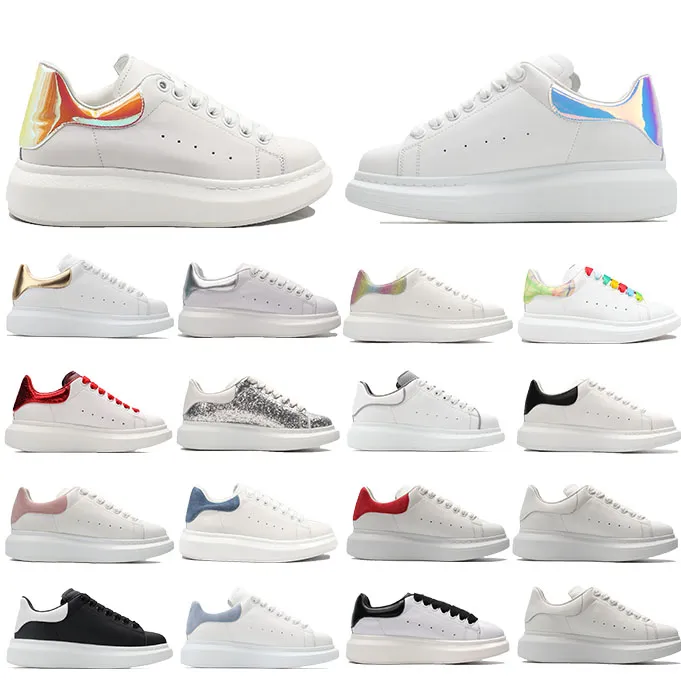 new Fashione Casual Shoes women men calfskin platform shoe white black patent bright orange volt blue gold velvet Pink Platform sport trainer sneakers EUR 35-44