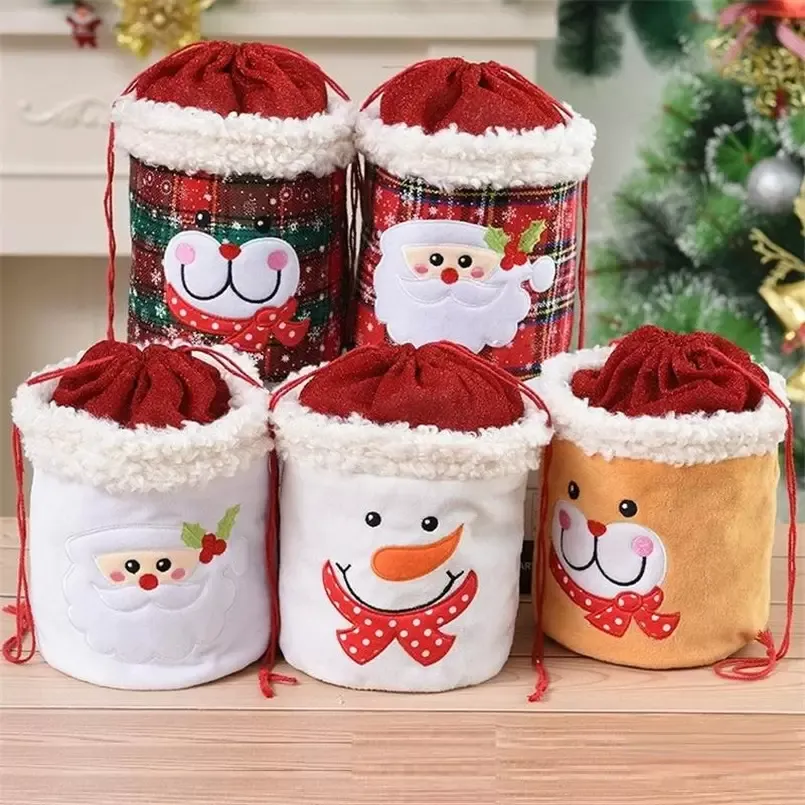 Christmas-Decorations Christmas sack Xmas gift Apple Bag Snowman Santa Christmas-drawstring bag Party Supplies