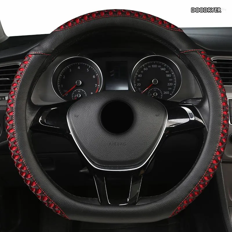DOODRYER Leather Laced Steering Wheel Covers For Infinitis Compatible