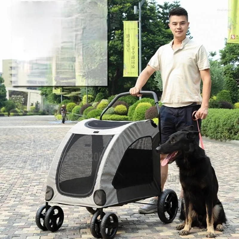 Housses de siège de voiture pour chien poussettes pour animaux de compagnie pour chat chiot transport extérieur chiens handicapés levage étui de transport de chariot pliable avec 6 roues roulantes