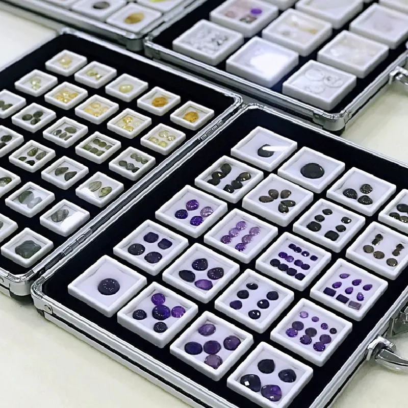 Premium Gem Boxes Set: Portable Jewelry Display Boxes, Plastic ...