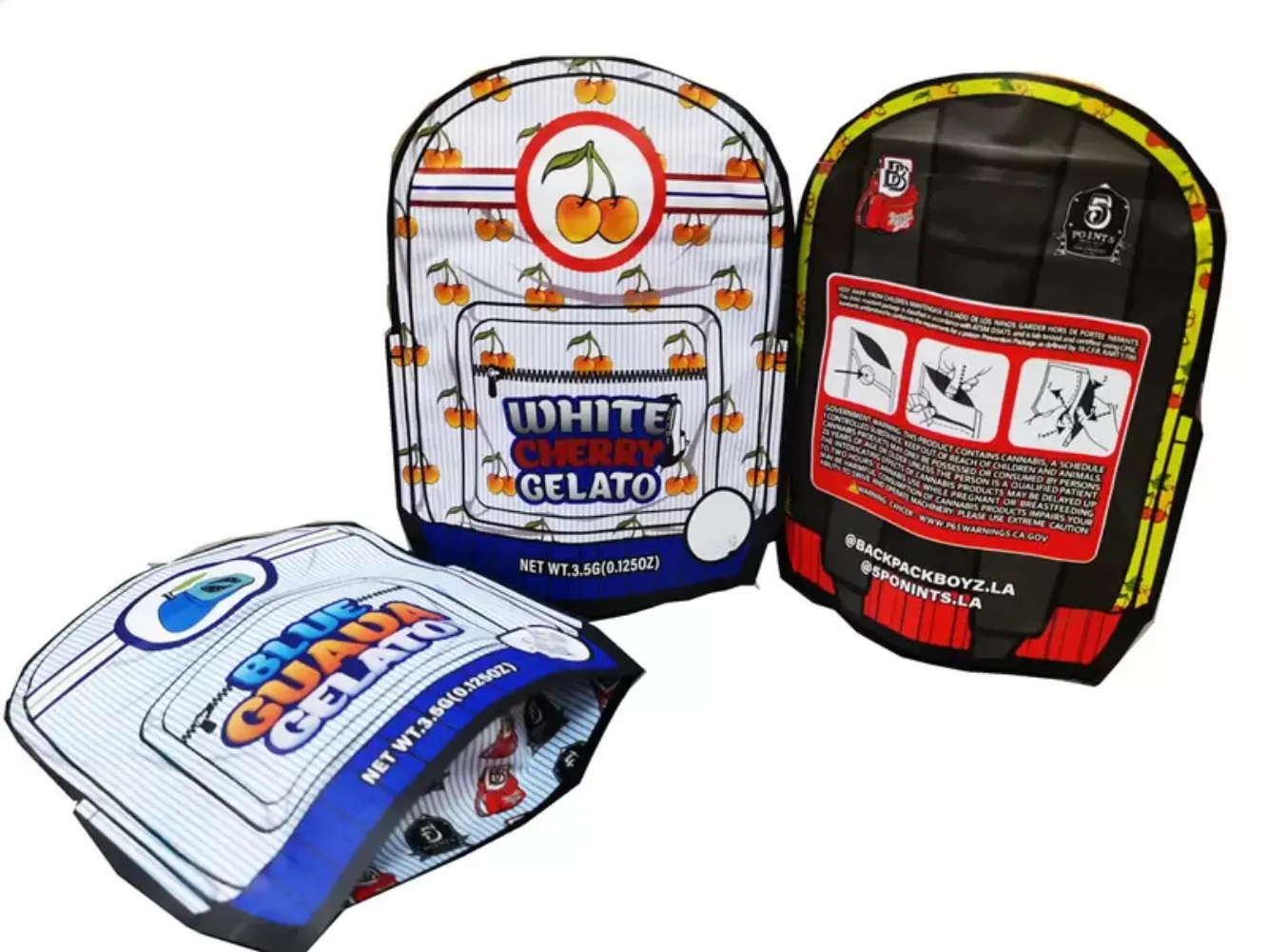 BACKPACK BOYZ Special Shape Bags 3.5g Resealable Stand Up Mylar Bags Child-proof Foil Pouch Bags