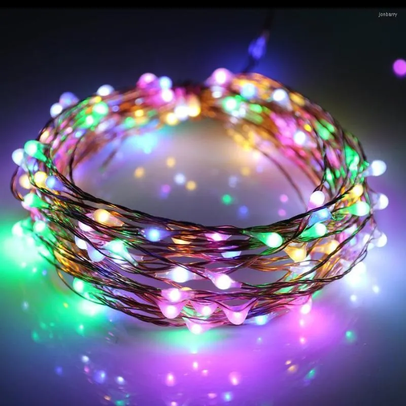 Strings 1M 2M 3M 5M LED String Light Copper Wire Fairy Garland Christmas Tree Wedding Party Home Decor Battery Multicolor Lighting