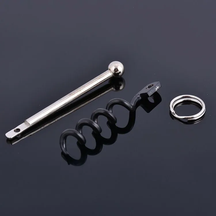 Creative Multifunctional Mini Outdoor Stainless Steel Red Corkscrew Wine Bottle Opener with Ring Keychain Bottle Opener DH985