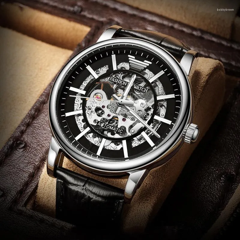 Wristwatches Hollow Men's Watch Genuine High-End Waterproof Movement Automatic Mechanical For Men