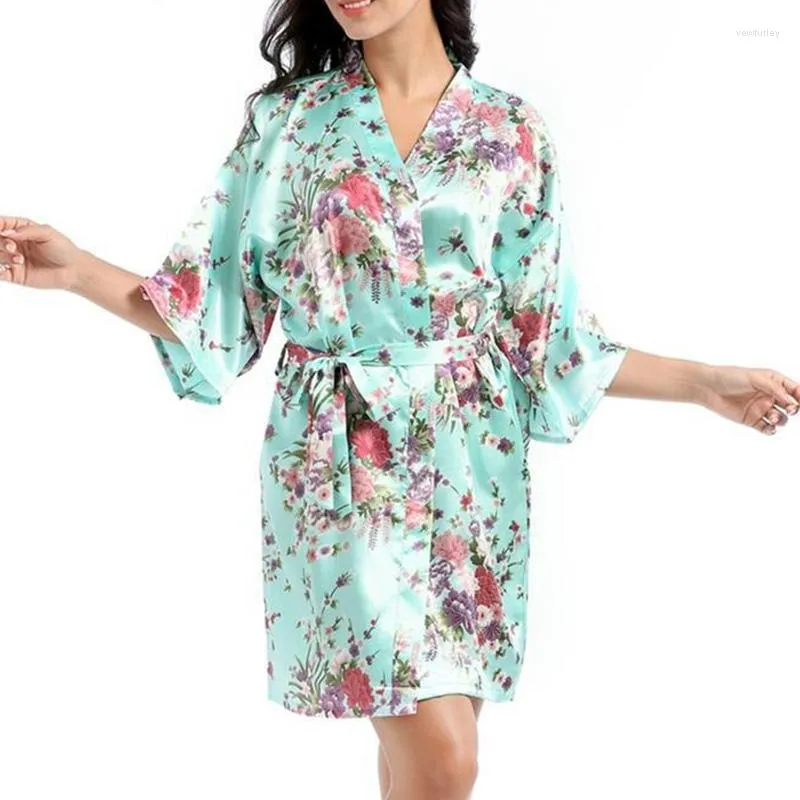 Dames slaapkleding vrouwelijke narcis bloem print gewaden vrouwen bruidsvoorstel leepwear nachthemd jurk vrouw bathrobe cadeau