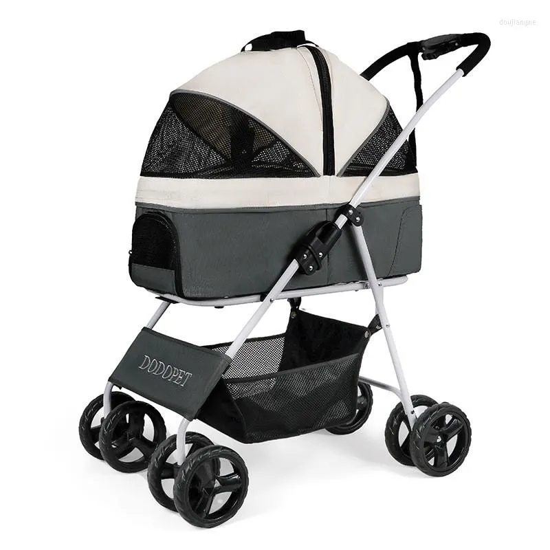 Hondenauto-stoel Covers T Stroller Travel Detachable Born Cat Pull Cart vierwielabsorptie Vouwing Dubbellaags lichtgewicht