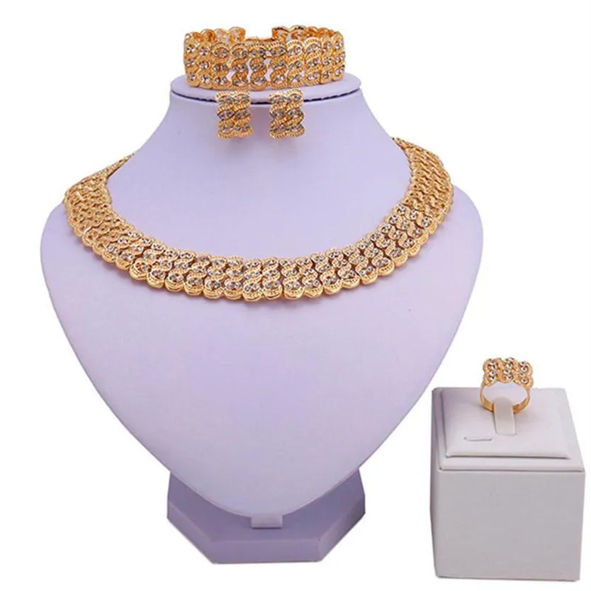 Collar de aretes Zuodi Dubai Gold Designer Jewelry Jewelry 2021 Nigerian Wedding Fashion Disfraz de mujer africana Whole274b