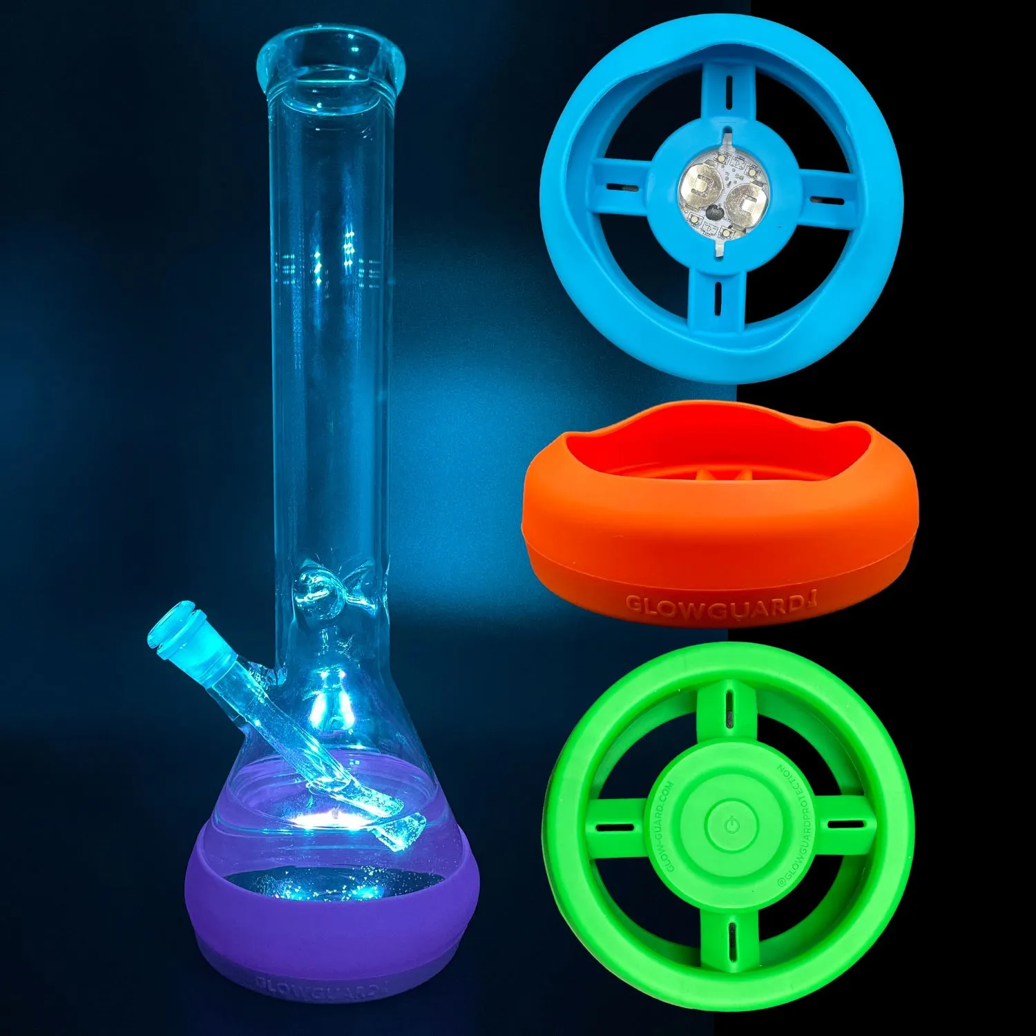 Manga de parachoques de base de silicona de LED LED para tubo de vidrio de vaso de vaso de precipitados de tubo recto